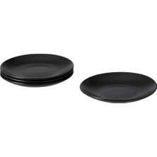 Tatlı Tabağı Seti, Mat Koyu Gri, 20 Cm, 4 Adet