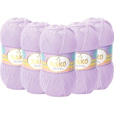 Nako Elit Baby Anti Pilling El Örgü Ipliği 5090 Leylak  - 5 Adet