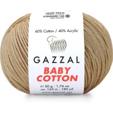 Gazzal Baby Cotton El Örgü Ipliği 50GR 3424 Deve Tüyü  - 1 Adet