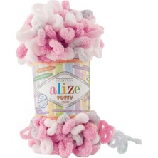 Alize Puffy Color El Örgü Ipliği 6370 Çok Renkli  - 1 Adet