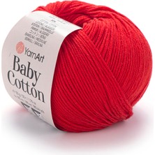 Yarnart Baby Cotton El Örgü Ipliği 50GR 426 Kırmızı  - 1 Adet