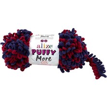 Alize Puffy More El Örgü Ipliği 150GR 6268 Bordo Lacivert  - 1 Adet