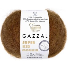 Gazzal Super Kid Mohair 25GR 64401 Kahverengi - 1 Adet