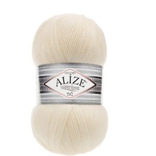 Alize Superlana Tığ El Örgü Ipliği 01 Krem  - 1 Adet