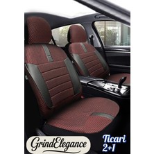 Trobus Fiat Tipo 2021 ve Sonrası 5 Kapı – Ticari Araç 2+1 Uyumlu Vira GrindSport Koltuk Kılıfı – Kırmızı Siyah, Kolay Montaj