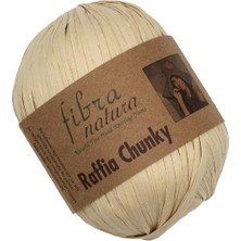 Fibra Natura Raffia Chunky El Örgü Ipliği 100GR 120MT 114-16 Kese Kağıdı  - 3 Adet