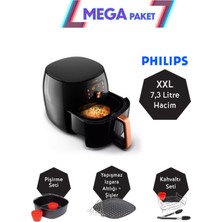 7.3l Yağsız Fritöz, Izgara, Pişirici ve Kahvaltı Seti, Modern Tasarım