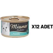 Mıamor Pastete Kedi Alabalıklı 85 gr x 12 Adet