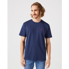 Wrangler Bisiklet Yaka T-shirt Navy