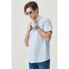 Wrangler Regular Fit Normal Kesim Kısa Kollu Düğmeli Yaka Keten Gömlek