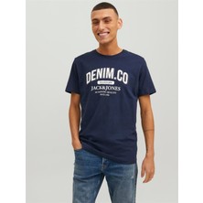 Jack & Jones Jeans Tee Ss O-Neck Noos Erkek Lacivert Tshirt 12210949-04