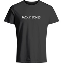 Jack & Jones JPRBLAJACK SS TEE CREW NE Siyah Erkek Kısa Kol T-Shirt