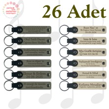 Miawiki Kül Gri & Sütlü Kahve, Isim Yazılabilen Deri Anahtarlık, Kodlama Kursu Katılımcılarına Anı 26’lı Set