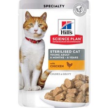 Hill's Hills Tender Chunks In Gravy Tavuklu Kısırlaştırılmış Kedi Konservesi 85 Gr