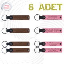 Miawiki A Kahve & Pembe, Kimya Öğretmeninden Öğrencilere Anı, 8’li Set, Kişiye Özgü Mesajlı Deri Hediyelik