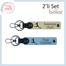 Miawiki Futbol Figürlü Sporcu Ruhlu Hediyelik, Kız Kardeşe Kişisel Yazılabilir Takım, Sütlü Kahve-Gök Mavi