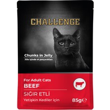 Challenge Sığır Etli Yetişkin Kedi Pouch 85 gr