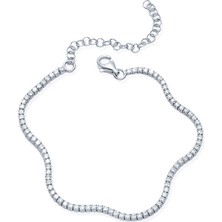 Aya Diamond Gümüş 2 mm Su Yolu Kadın Bileklik