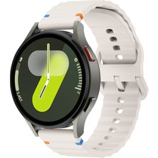 Redmud Teknoloji Samsung Galaxy Watch 4 Seri 40-42-44-46 mm Ile Uyumlu Dalgalı Dikiş Detaylı Silikon Saat Kordonu