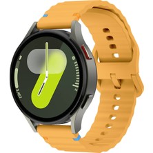 Redmud Teknoloji Samsung Galaxy Watch 4 Seri 40-42-44-46 mm Ile Uyumlu Dalgalı Dikiş Detaylı Silikon Saat Kordonu
