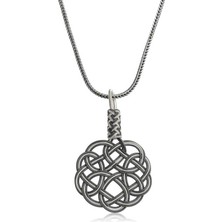 Aya Diamond Gümüş Kazaziye Örgü Kadın Kolye