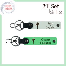 Miawiki Savunma Sanatlarıyla Uğraşan Yakına Doğum Günü Hediyesi, Isim Yazılı Anahtarlık, Beyaz-Fıstık Yeşil