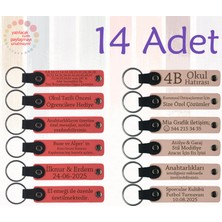 Miawiki Nar Çiçeği & Pudra, 14’lü Set, Kişiselleştirilebilir Anahtarlık, Nişan Törenine Katılanlara Özel Anı