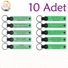 Miawiki Yeşil & Fıstık Yeşili, Düğün Törenlerine Katılanlara Armağan, 10’lu Set, Kişisel Tarihli Anahtarlık