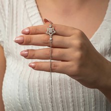 Aya Diamond Gümüş Baget Taşlı Yıldız Kadın Bileklik