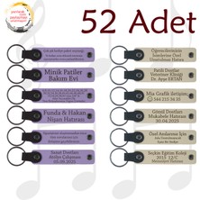 Miawiki M Menekşe & S Kahve, 52’li Set, Kişiselleştirilebilir Deri Hatıra, Aile Buluşmalarına Özel Sürpriz