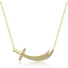 Aya Diamond Gümüş Gold Zülfikar Kılıcı Kadın Kolye