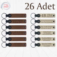 Miawiki A Kahve & Sütlü Kahve, Matematik Öğretmeninden Karne Anısı, 26’lı Set, Isim Yazılabilen  Anahtarlık