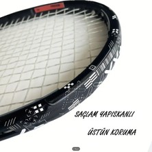 Desenli Tenis Raketi Kafa Koruyucu (Raket Kafa Koruma Bandı)