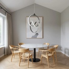 Yakut Gri Kasa Sarkıt Ledli Avize