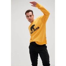 Bad Bear Crewneck Erkek Sarı Baskılı Sweatshirt