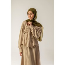 Pamuk Şal Düz Haki - Günlük Kullanım