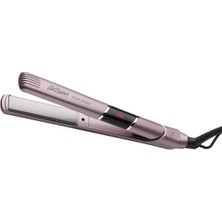 Pembe Seramik Saç Düzleştirici, Keratin Kaplama, Güçlü ve Parlak Sonuç