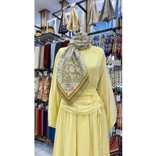 Motif Desenli Eşarp Mint