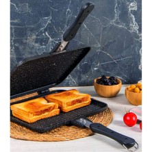 Renkli Granit Döküm El Tost Makinesi, Ocak Üstü, Pratik Kullanım