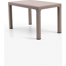 Rattan 75X125 cm Masa Cappuccino