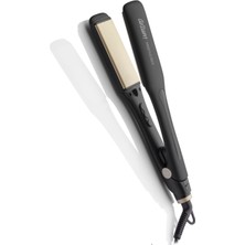 Altın Renk Geniş Seramik Plak Saç Düzleştirici, Şık ve Kullanışlı Saç Bakım Cihazı