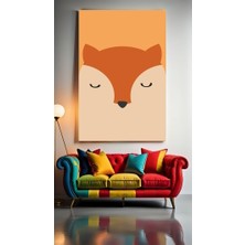 Özkacar Group Çocuk Odası Kreş Tatlı Tilki Ev Duvar Salon Güzellik Salonu Ofis Dükkan Dekarasyon Kanvas Tablo