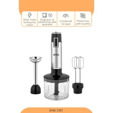 3 Fonksiyonlu Çok Amaçlı Blender Seti, Siyah Renk, Pratik ve Şık Tasarım