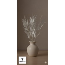 Yapay Beyaz Zeytin Dalı 50 cm 5 Dallı Aranjman Dekor Özel Gün Çiçeği
