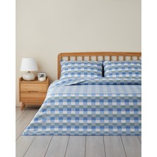 Cuby Kolay Ütülenir Tek Kişilik Nevresim Seti 160X220 cm Seledon - Mavi