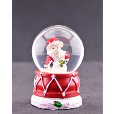 Noel Baba ve Kardan Adam Mini Boy Işıklı Yılbaşı Hediyesi Kar Küresi  6.5 cm 6 A