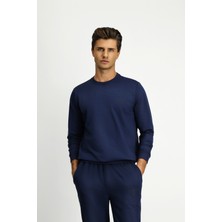 Kiğılı Bisiklet Yaka Regular Fit Baskılı Pamuklu Sweatshirt