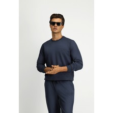 Kiğılı Bisiklet Yaka Regular Fit Baskılı Pamuklu Sweatshirt