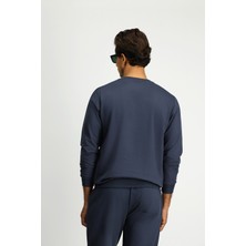 Kiğılı Bisiklet Yaka Regular Fit Baskılı Pamuklu Sweatshirt