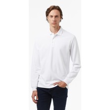 Nautica Erkek Beyaz Classic Fit Uzun Kollu Polo Yaka T-Shirt K57351T.1BW